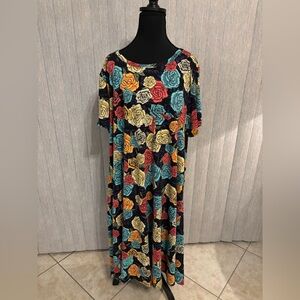 3XL LuLaRoe Carly Hi Low Dress Multicolor Floral Gorgeous!